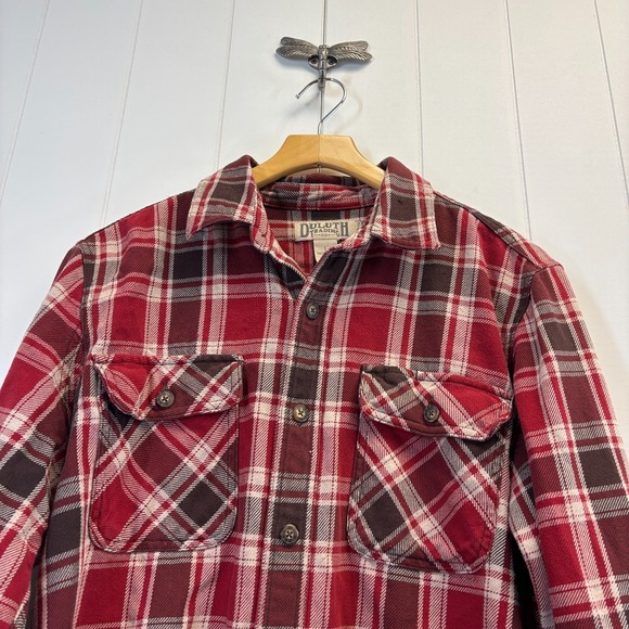 Duluth Trading Co Hipster Western Flannel Button Down Shirt Size L Cabincore - Picture 10 of 11